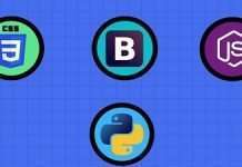 CSS and Bootstrap and JavaScript programming and Python programming