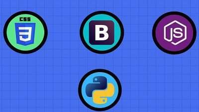 CSS and Bootstrap and JavaScript programming and Python programming